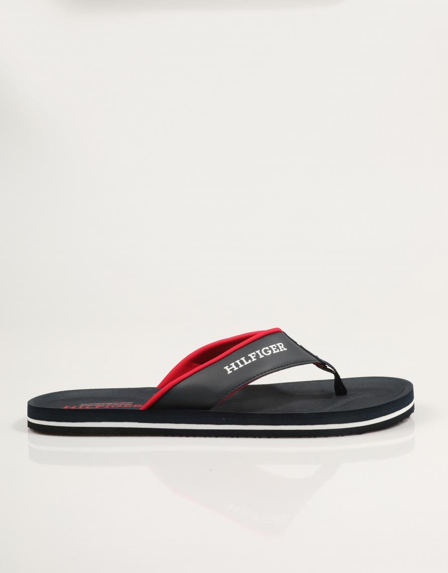 Chanclas Tommy Hilfiger Brian acolchoado conforto Hilfiger B en cor azul Marino