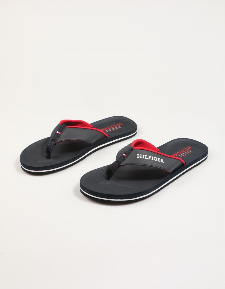 Chanclas Tommy Hilfiger Brian acolchoado conforto Hilfiger B en cor azul Marino