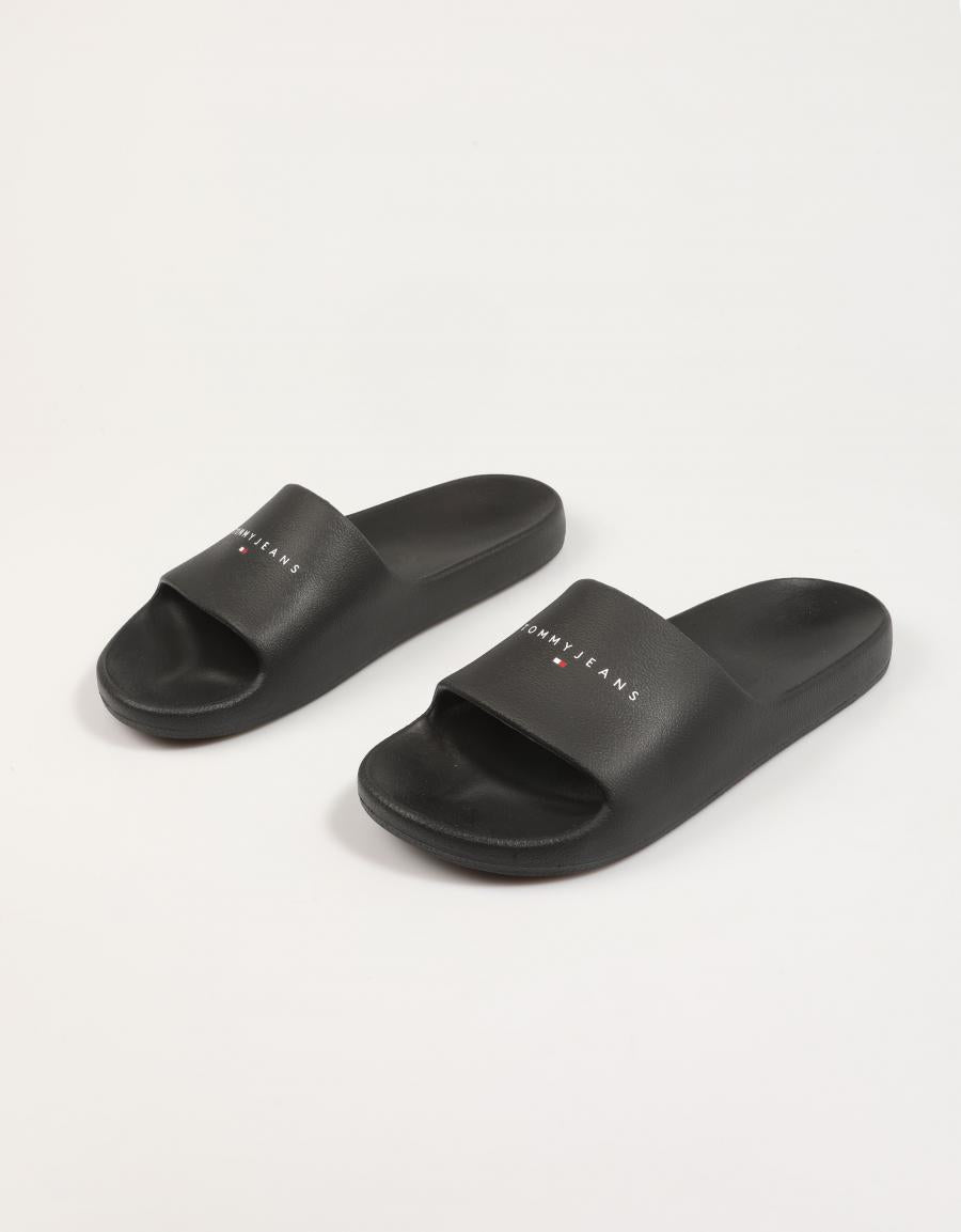 CHANCLAS TOMMY HILFIGER WAVE TJW PRINTED PU POOL SLIDE en color Negro