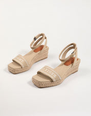 SANDALIAS TOMMY HILFIGER FLAVIA  ESPAD MID en color Beige