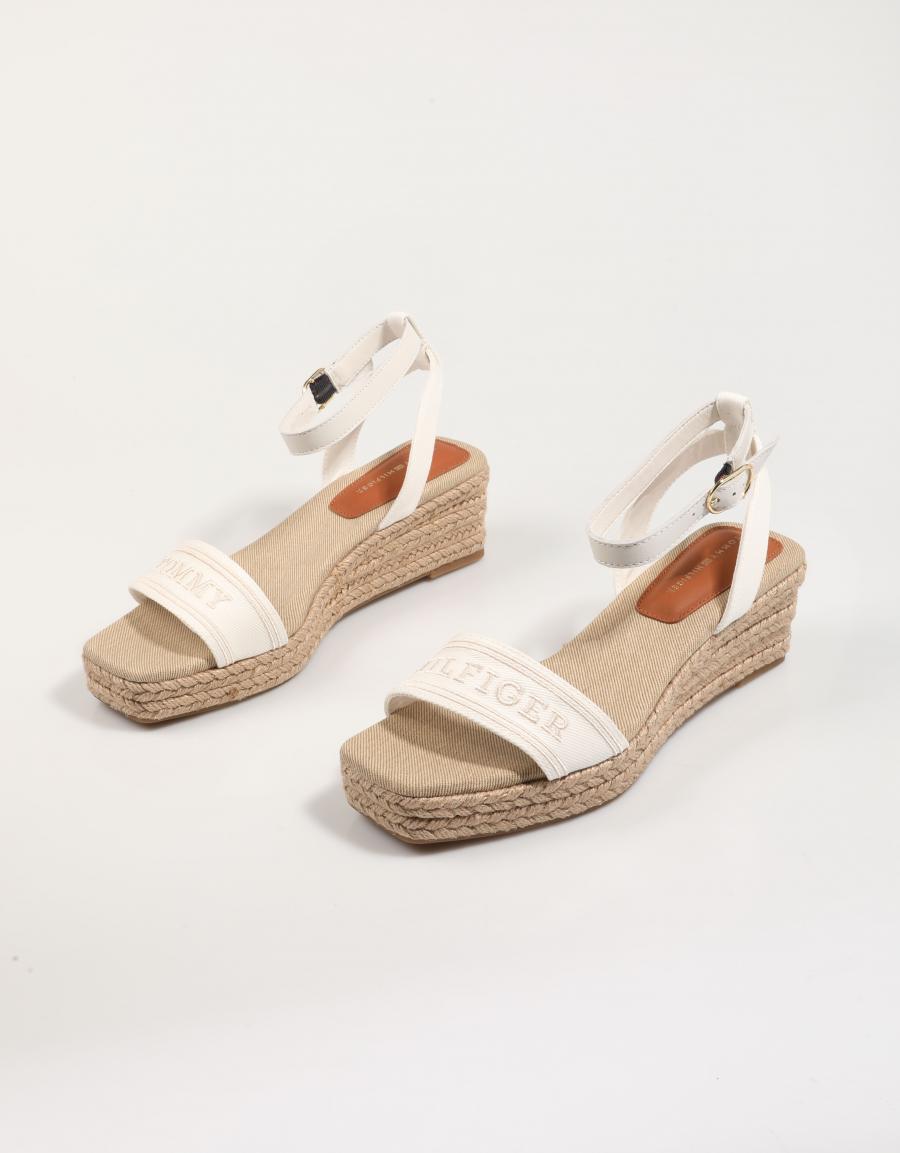SANDALIAS TOMMY HILFIGER FLAVIA  ESPAD MID en color Blanco