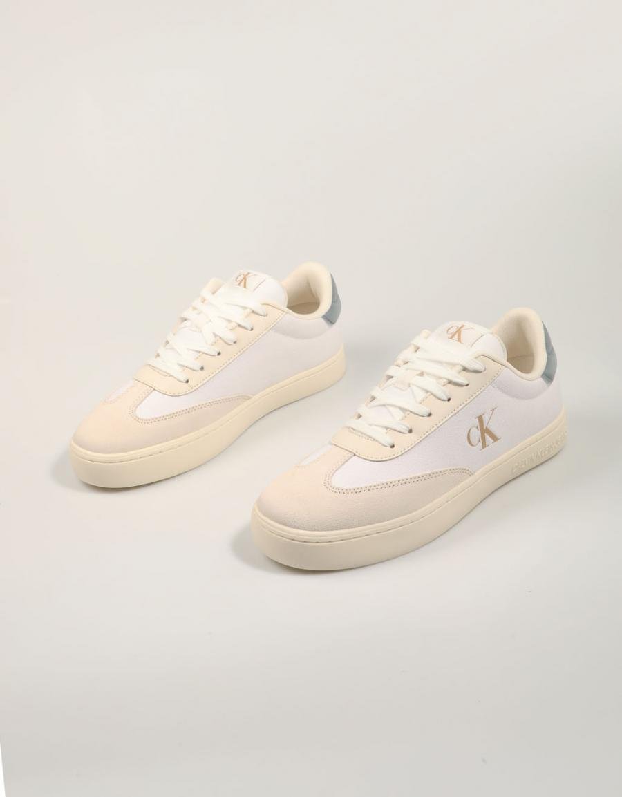 Zapatillas Calvin Klein Classic CupSole Low Mix Mg en Color Blanco