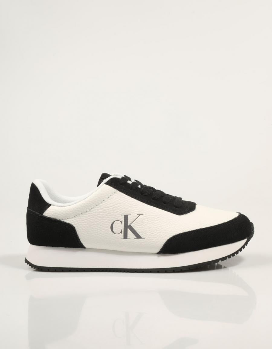 Zapatillas Calvin Klein Phuket Runner Laceup Low Mix en Color Blanco