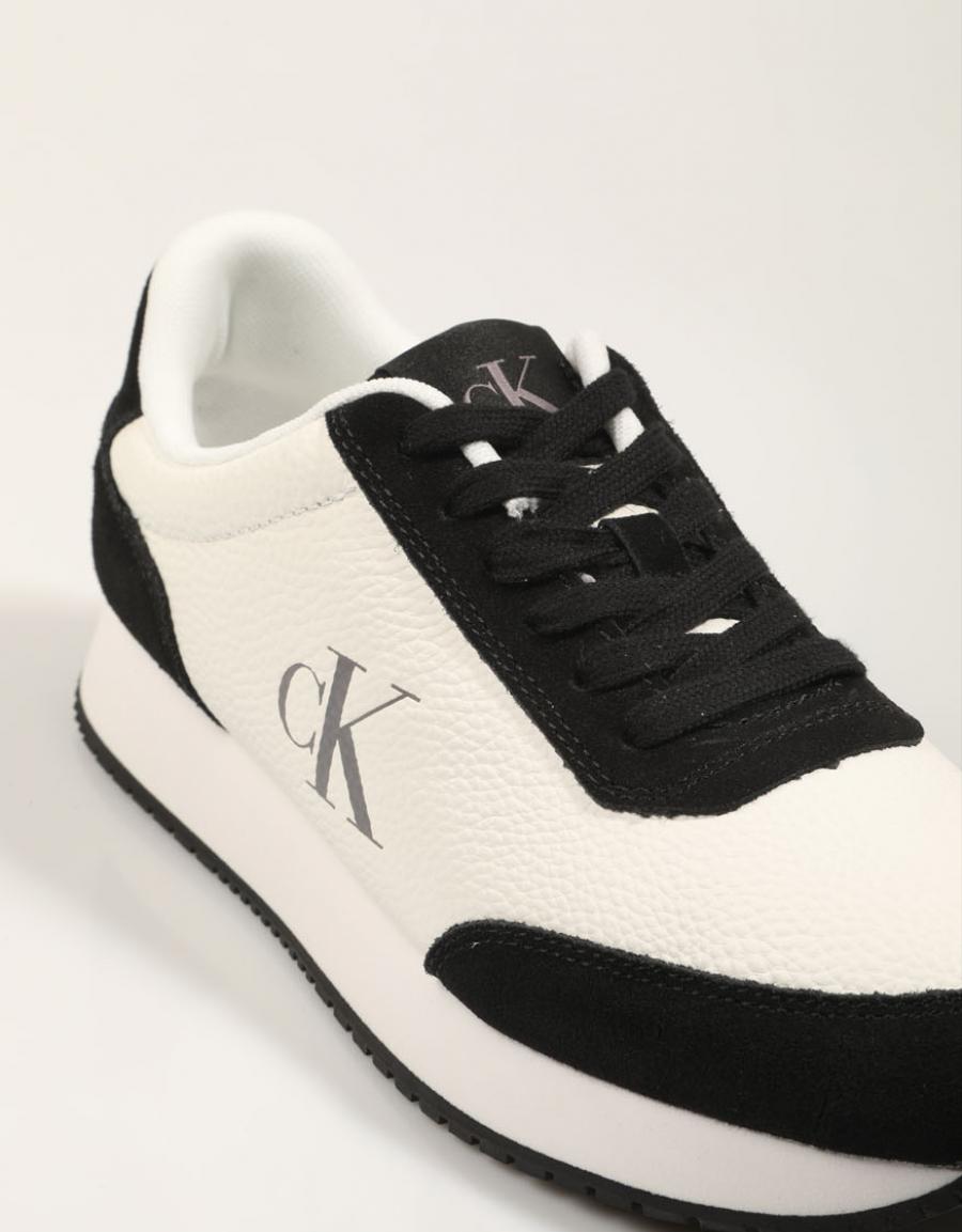 Zapatillas Calvin Klein Phuket Runner Laceup Low Mix en Color Blanco