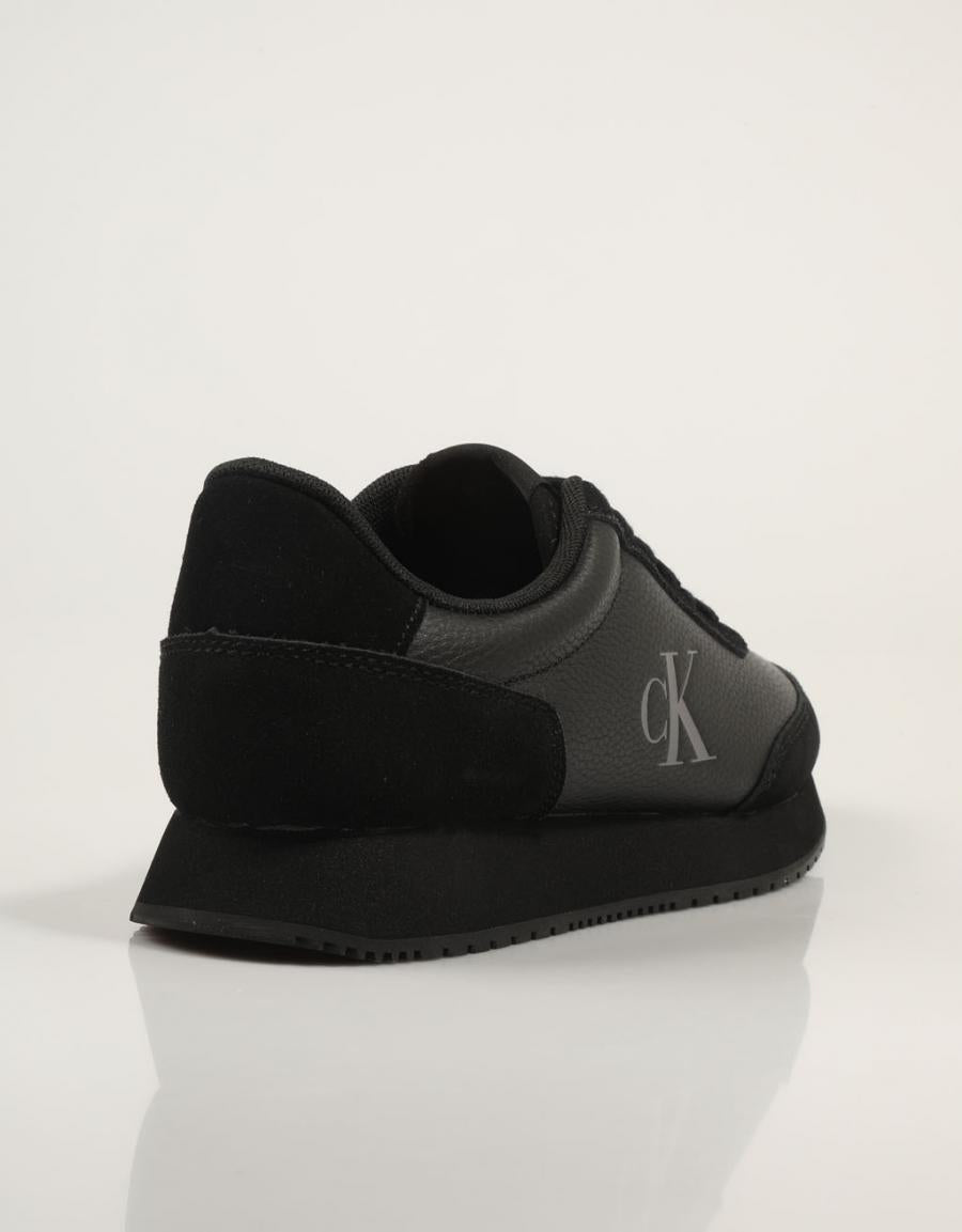 ZAPATILLAS CALVIN KLEIN RUNNER SOCK LACEUP LOW MIX en color Negro