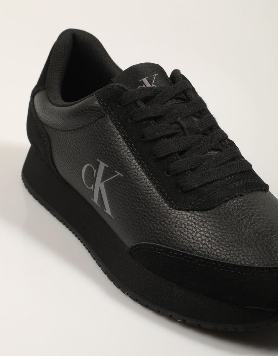 ZAPATILLAS CALVIN KLEIN RUNNER SOCK LACEUP LOW MIX en color Negro