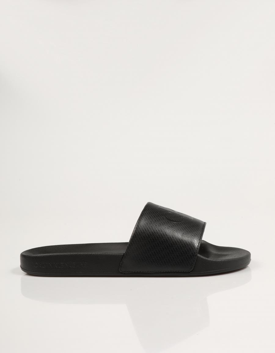 CHANCLAS CALVIN KLEIN MIAMI SLIDE AOP PRINT en color Negro