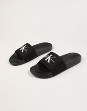 Calvin Klein Miami Slide Monogramm CV Chanclas in Schwarz