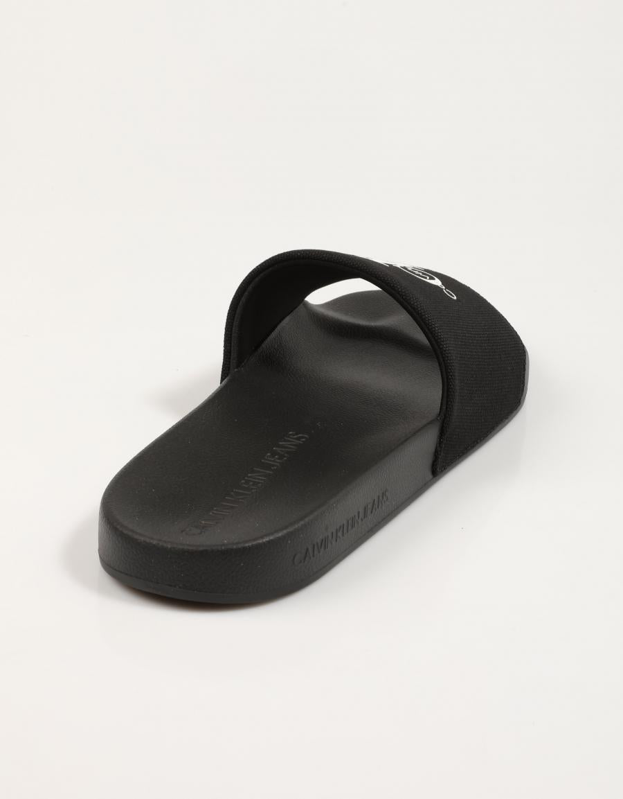 Calvin Klein Miami Slide Monogramm CV Chanclas in Schwarz