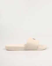 Chanclas Calvin Klein Miami Slide Monogramm Hardware in Farbe Beige