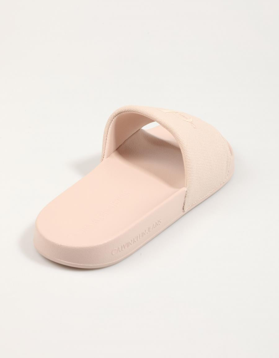Chanclas Calvin Klein Miami Slide Monogram Wn en couleur Rosa