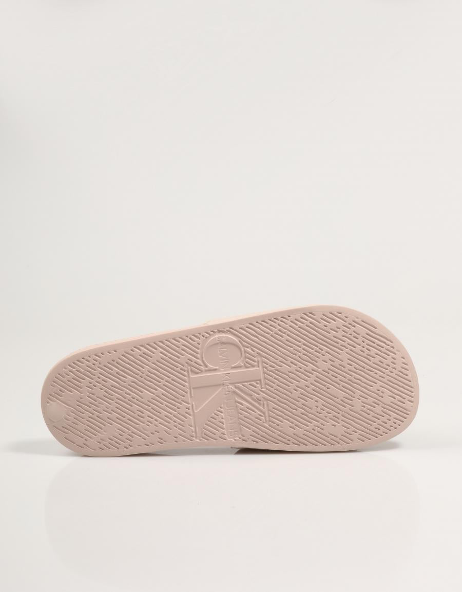 Chanclas Calvin Klein Miami Slide Monogram Wn en couleur Rosa