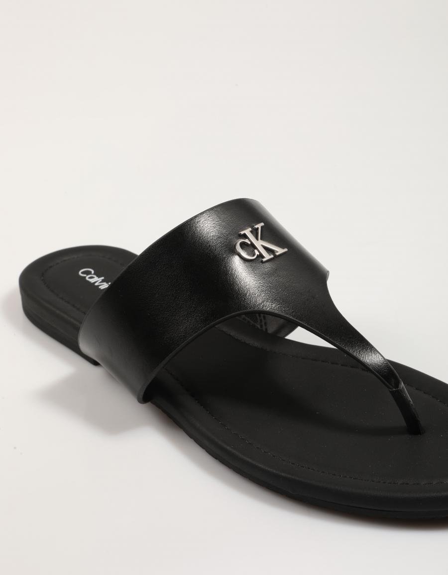 SANDALIAS CALVIN KLEIN SAN PAULO FLAT SANDAL TOEPOST MG en color Negro