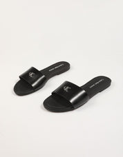 SANDALIAS CALVIN KLEIN SAN PAULO FLAT SANDAL SLIDE MG en color Negro