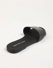SANDALIAS CALVIN KLEIN SAN PAULO FLAT SANDAL SLIDE MG en color Negro