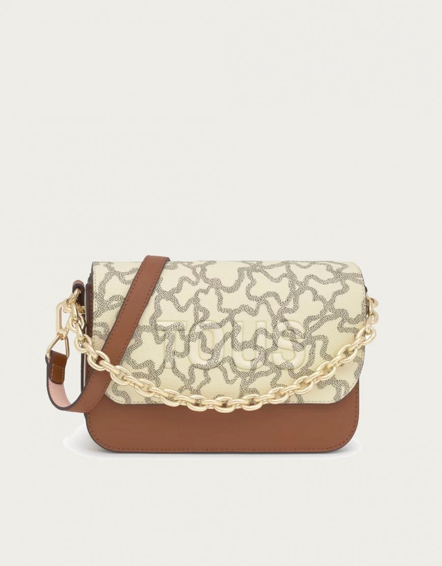 BOLSO TOUS KAOS ICON BANDOLERA M CHAIN en color Beige