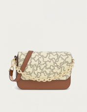 BOLSO TOUS KAOS ICON BANDOLERA M CHAIN en color Beige