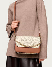 BOLSO TOUS KAOS ICON BANDOLERA M CHAIN en color Beige
