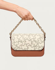 BOLSO TOUS KAOS ICON BANDOLERA M CHAIN en color Beige