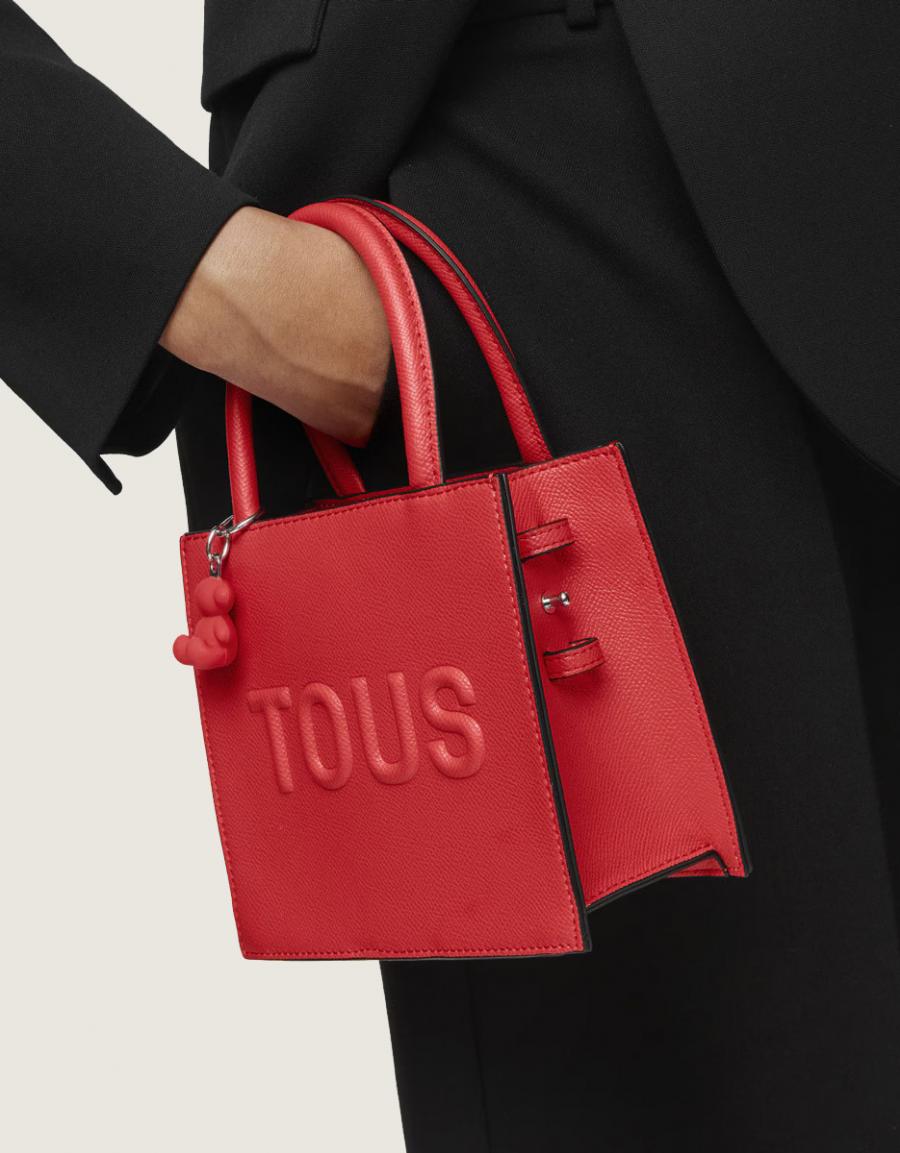 BOLSO TOUS BRENDA BOLSO MINI CUBE en color Rojo