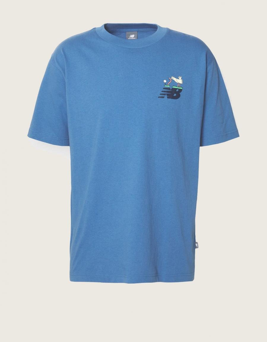 T -shirt NEW BALANCE mt51904 em azul marinho