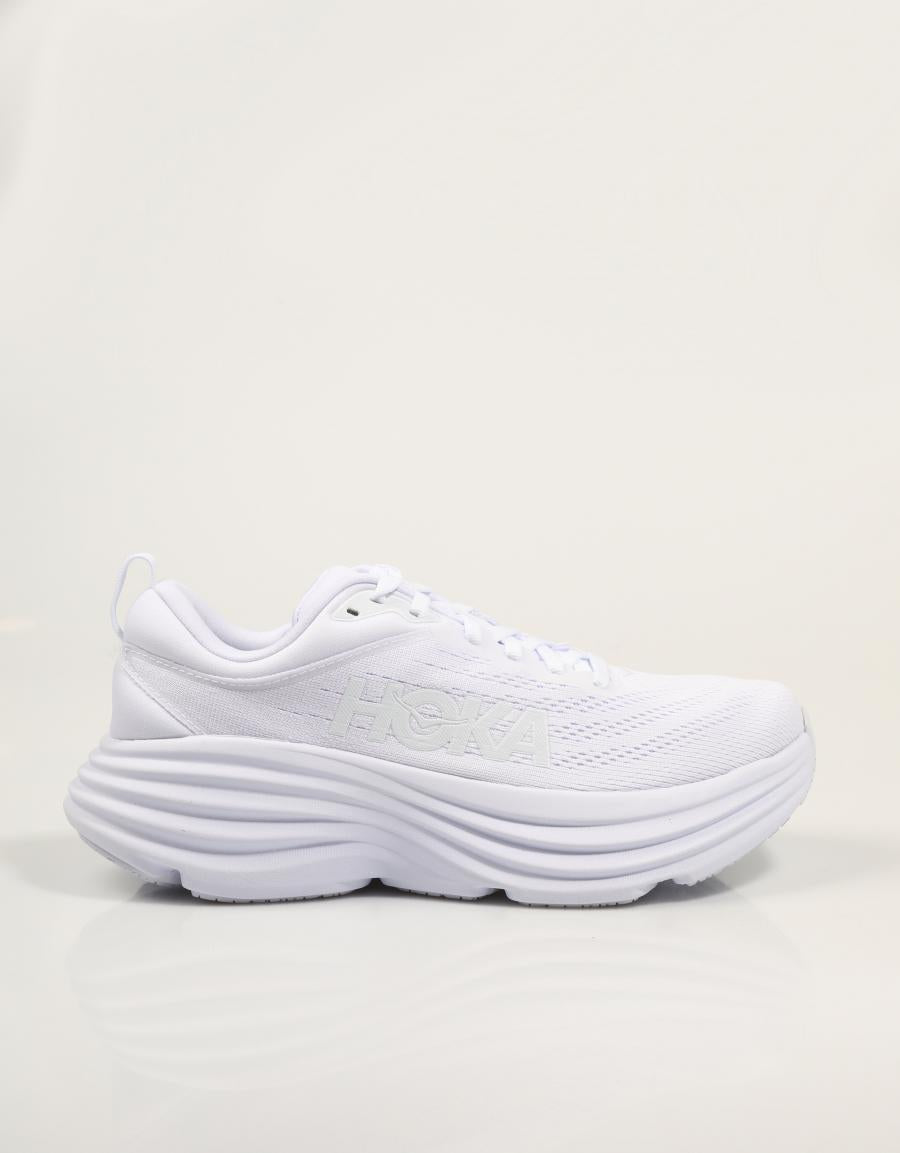 Hoka Bondi 8 chaussures en blanc