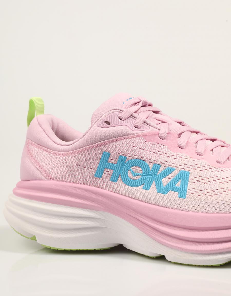 Hoka Bondi 8 sapatos em rosa