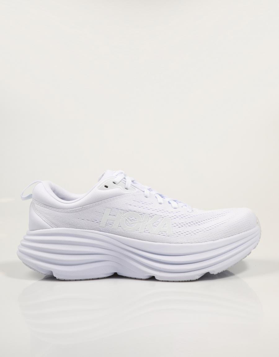 Hoka Bondi 8 chaussures en blanc