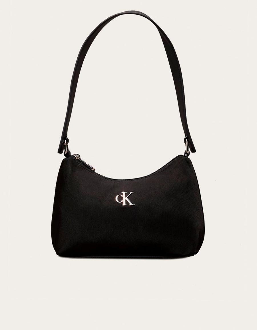 Bolso Calvin Chow Ckj Sleal Nylon Shate Nylon Shou e Color Negro