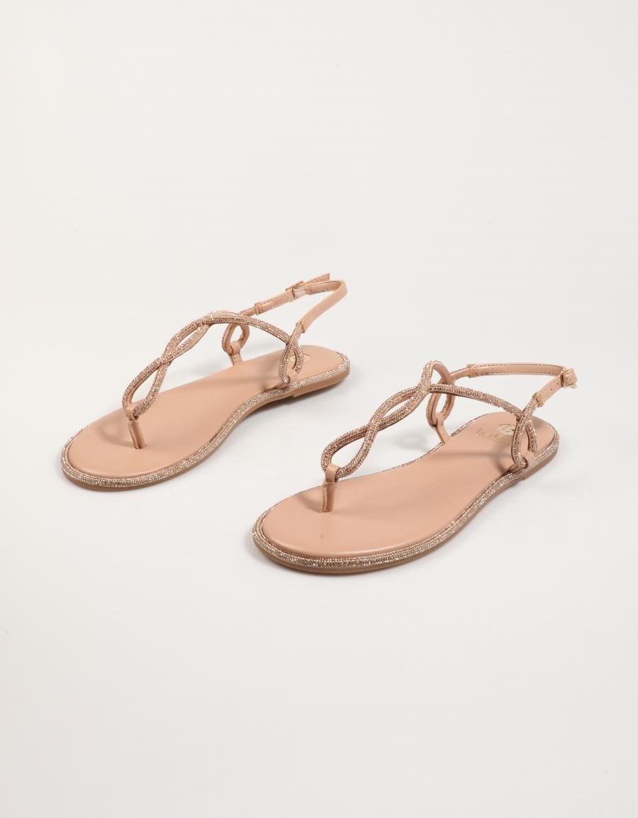 SANDALIAS LA STRADA 2201532 en color Rosa