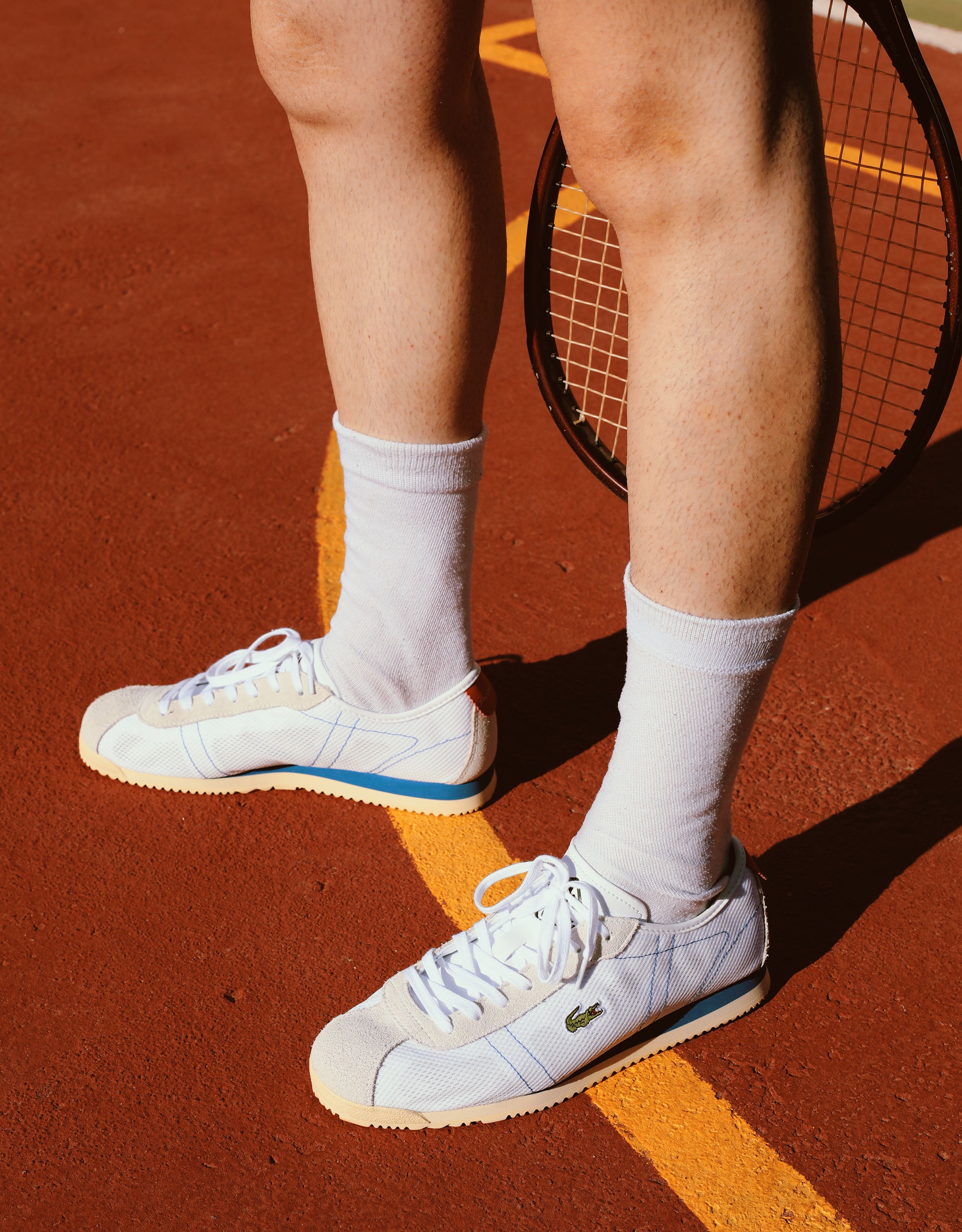 Tela Bianche Scarpe Sportive In Tela Ginnastica Scarpe Lacoste