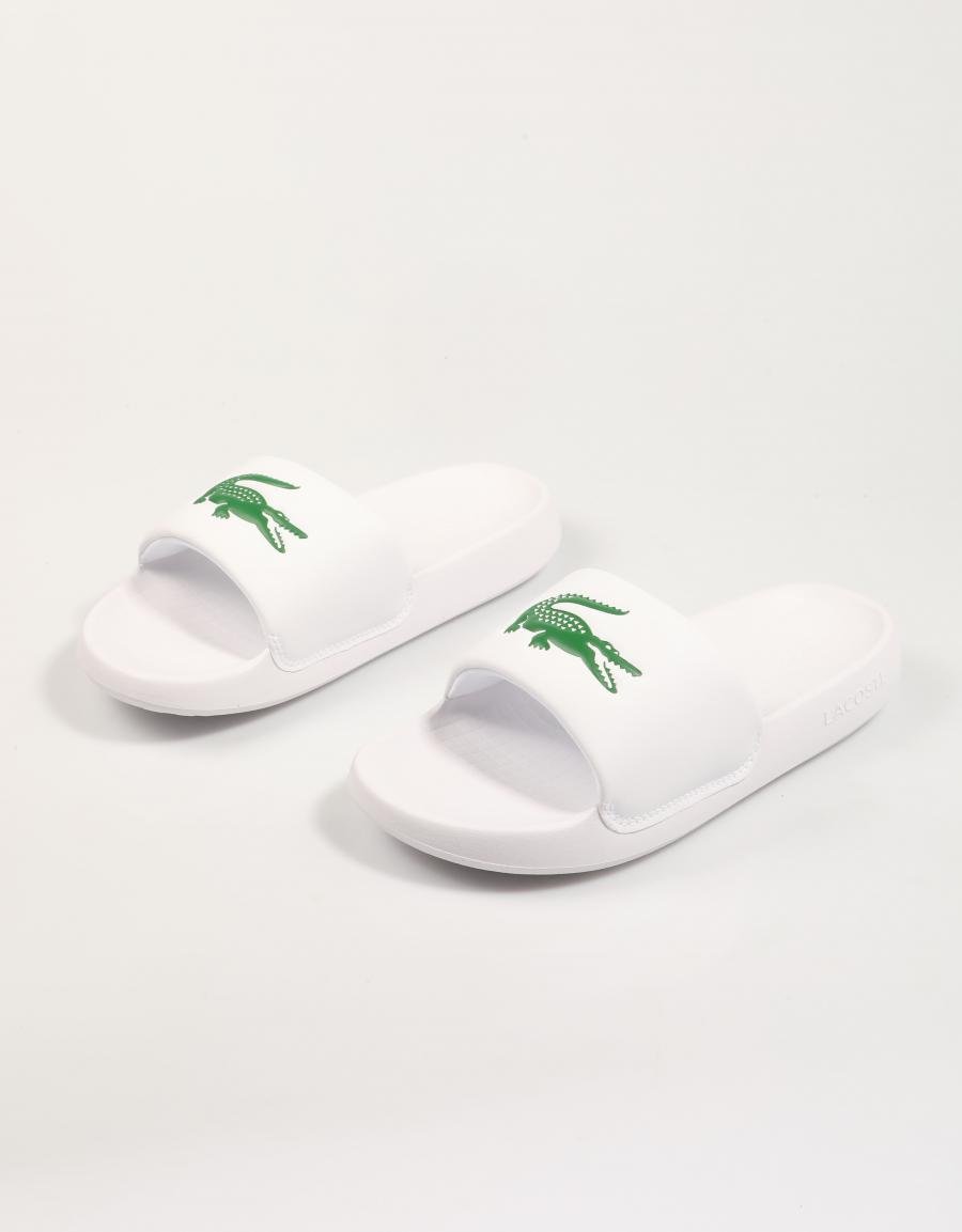 CHANCLAS LACOSTE SERVE SLIDE 1 0 en color Blanco