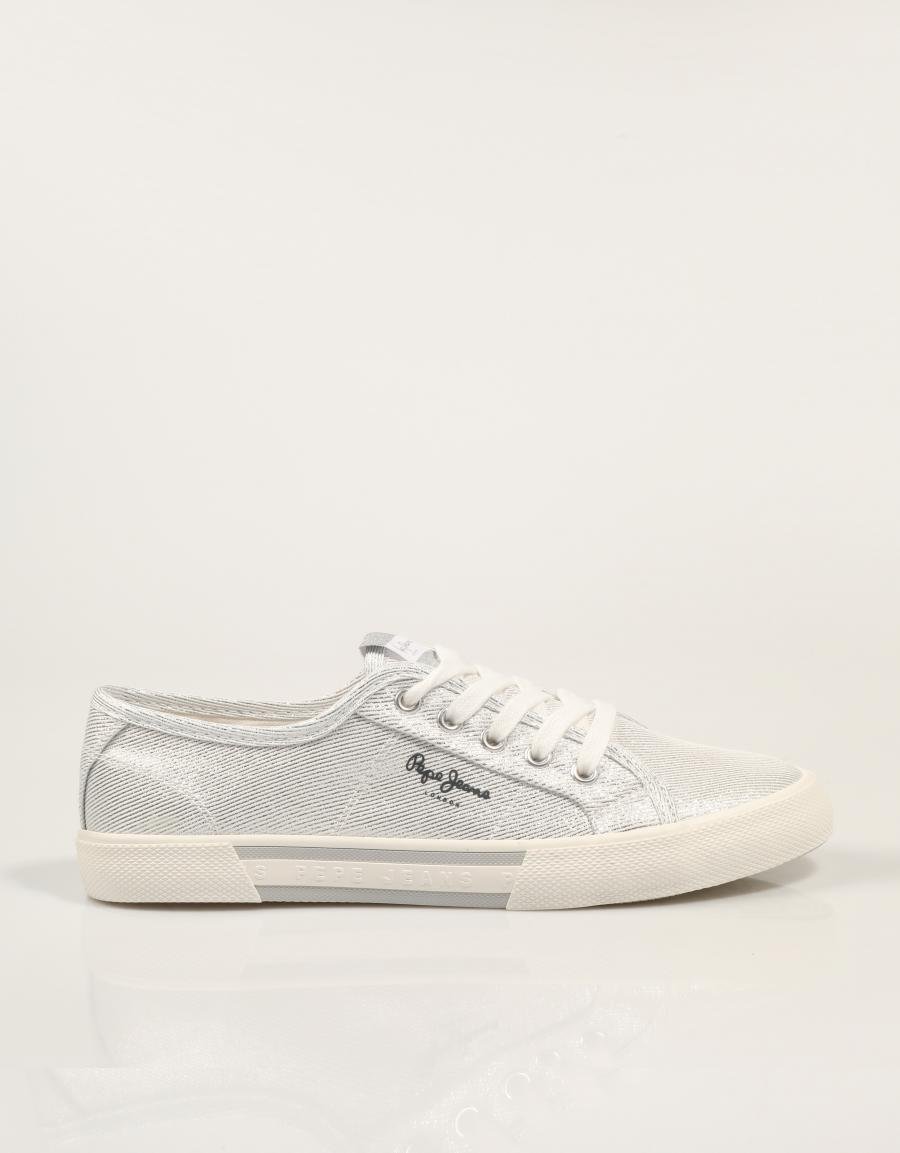 ZAPATILLAS PEPE JEANS BRADY PARTY W en color Plata