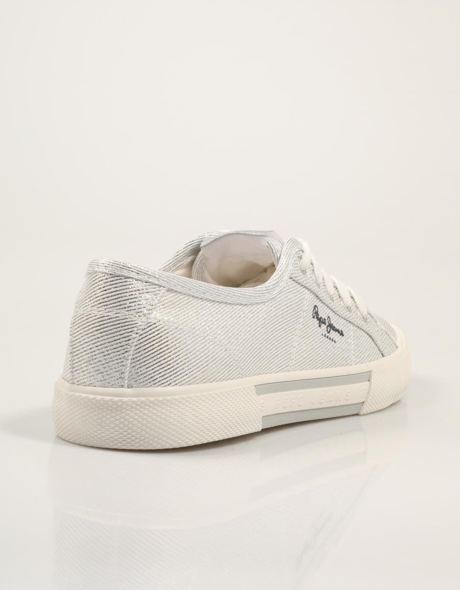 ZAPATILLAS PEPE JEANS BRADY PARTY W en color Plata