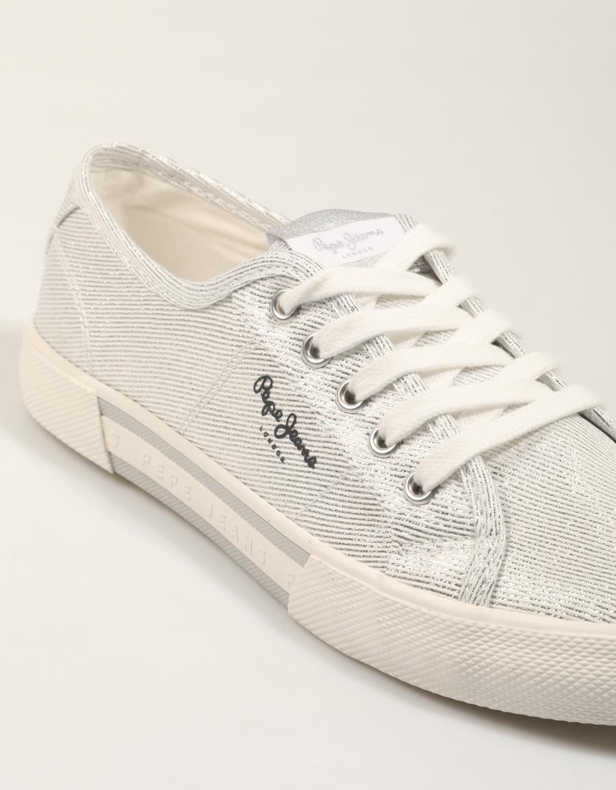 ZAPATILLAS PEPE JEANS BRADY PARTY W en color Plata