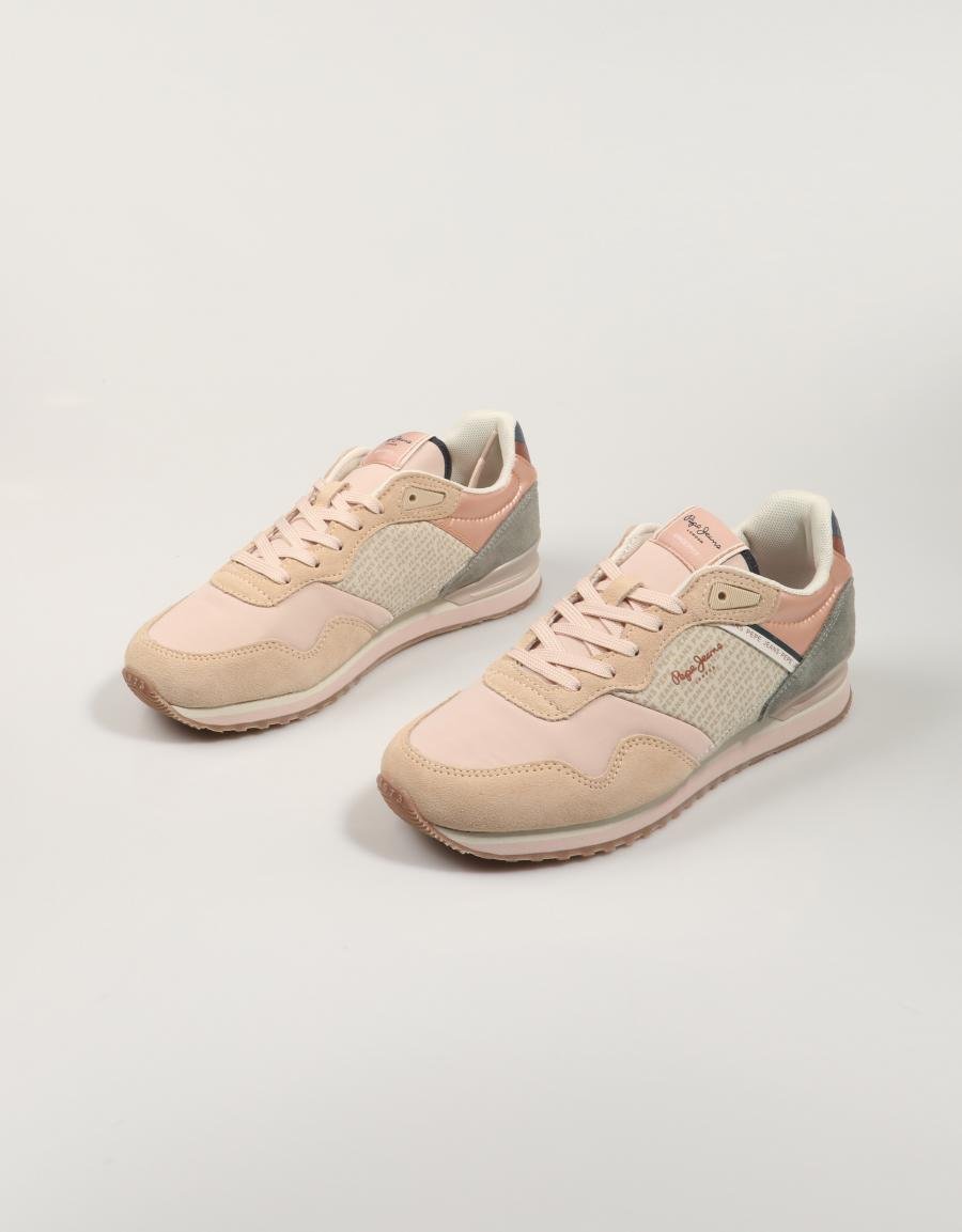 ZAPATILLAS PEPE JEANS LONDON PRINT W en color Beige