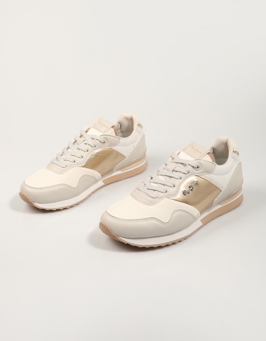 ZAPATILLAS PEPE JEANS LONDON MIX W en color Blanco