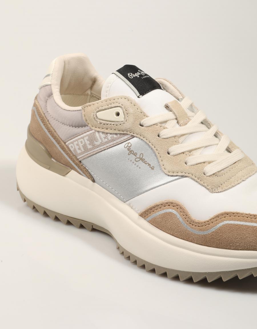 ZAPATILLAS PEPE JEANS KIMI GLAM PLS60042 en color Beige
