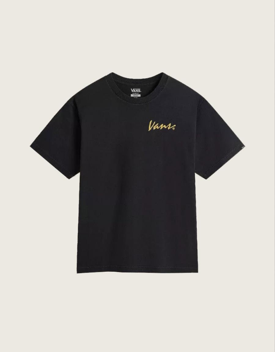 Camiseta VANS assado em ss solto em cor negro