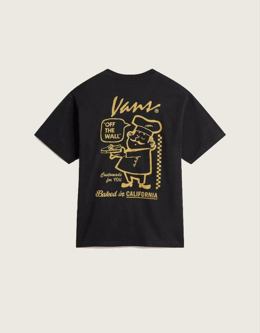 Camiseta VANS assado em ss solto em cor negro