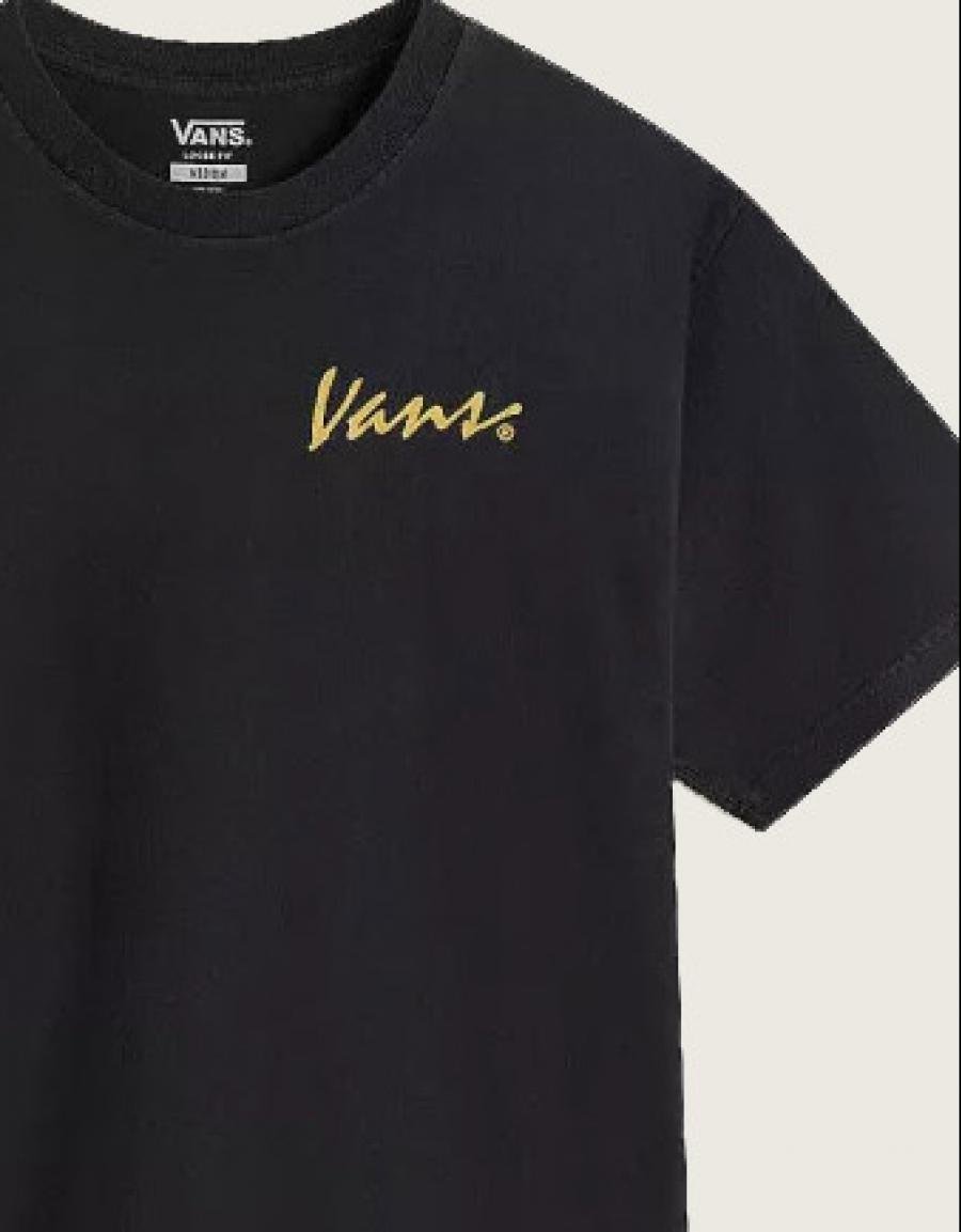 Camiseta VANS assado em ss solto em cor negro