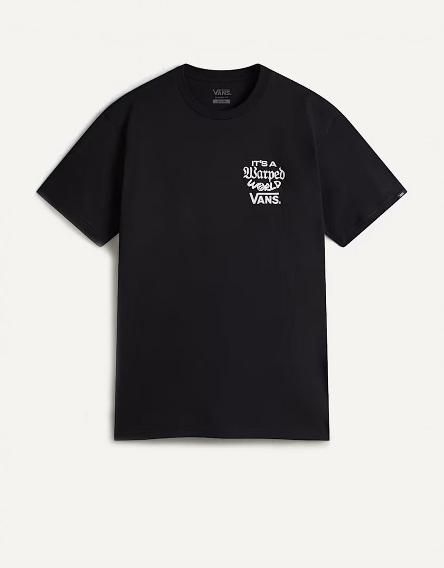 T -shirt VANS Warped World SS in black