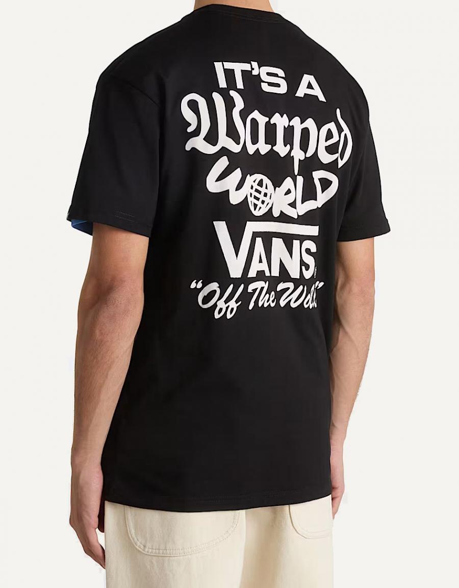 T -shirt VANS Warped World SS in black