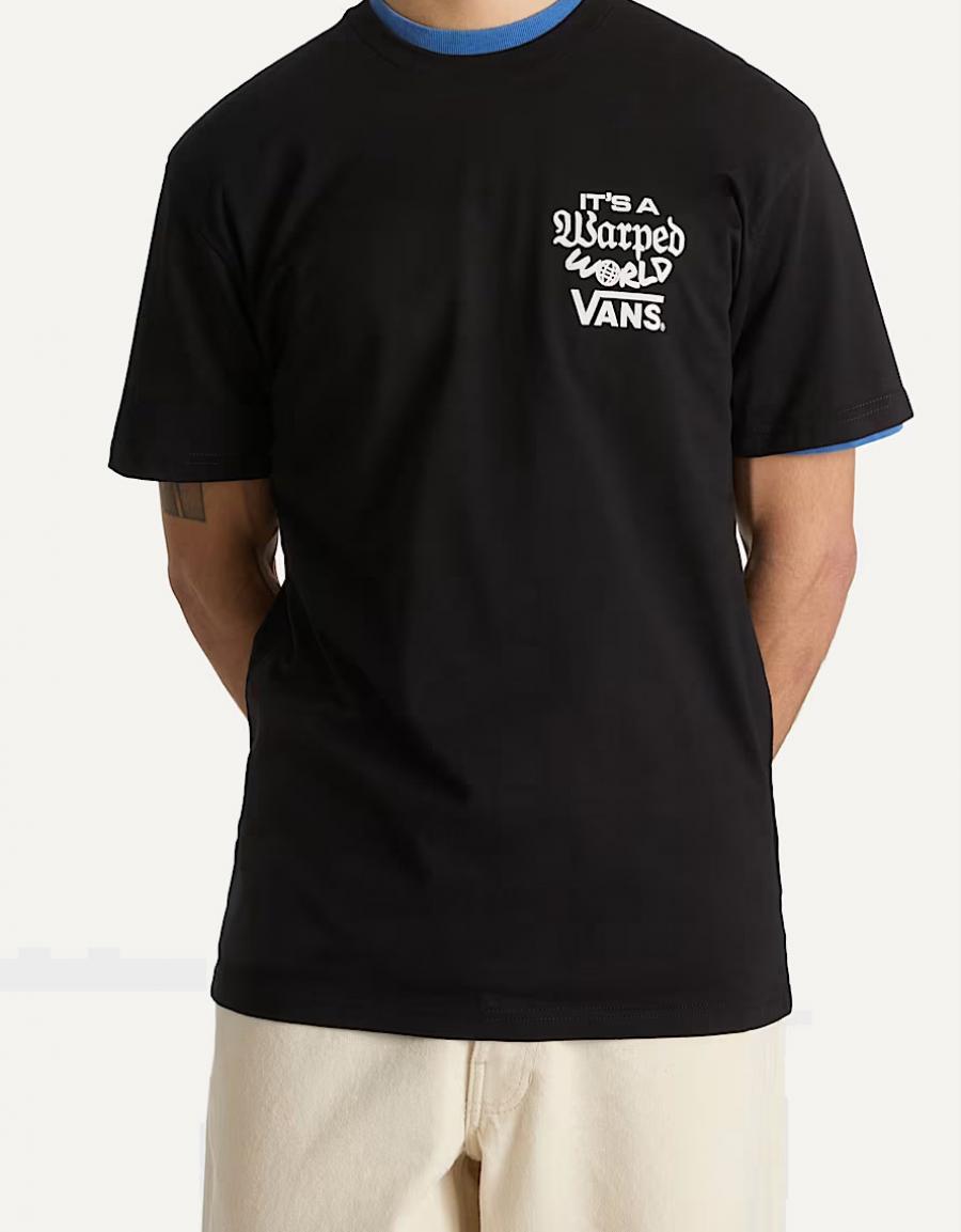 T -shirt VANS Warped World SS in black