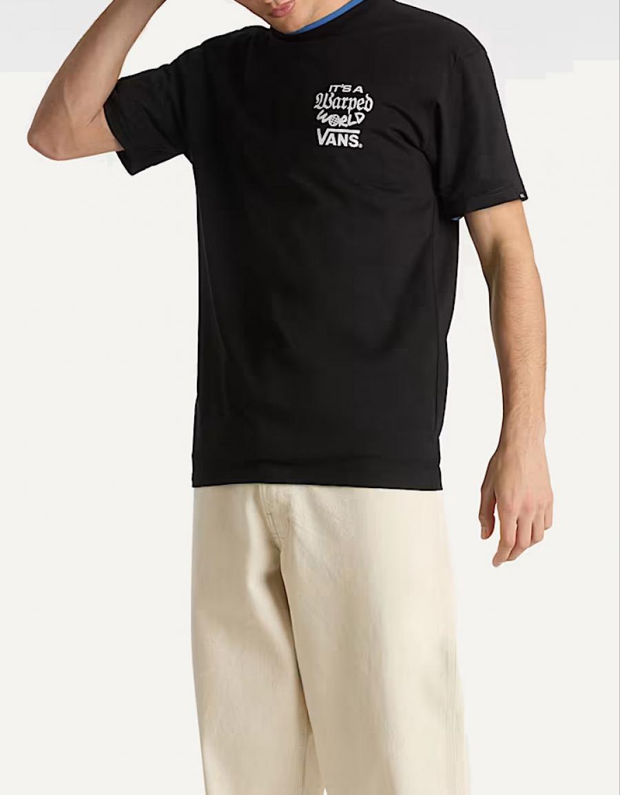T -shirt VANS Warped World SS in black