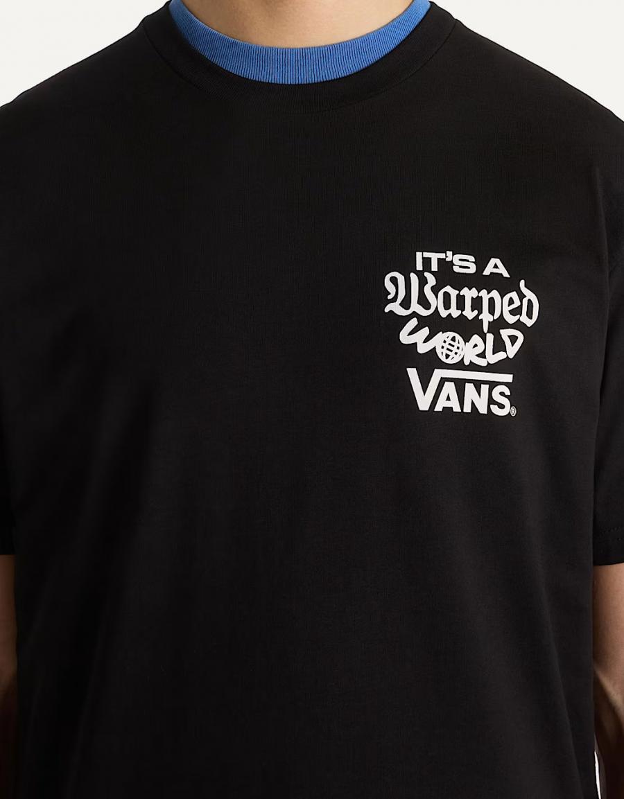T -shirt VANS Warped World SS in black