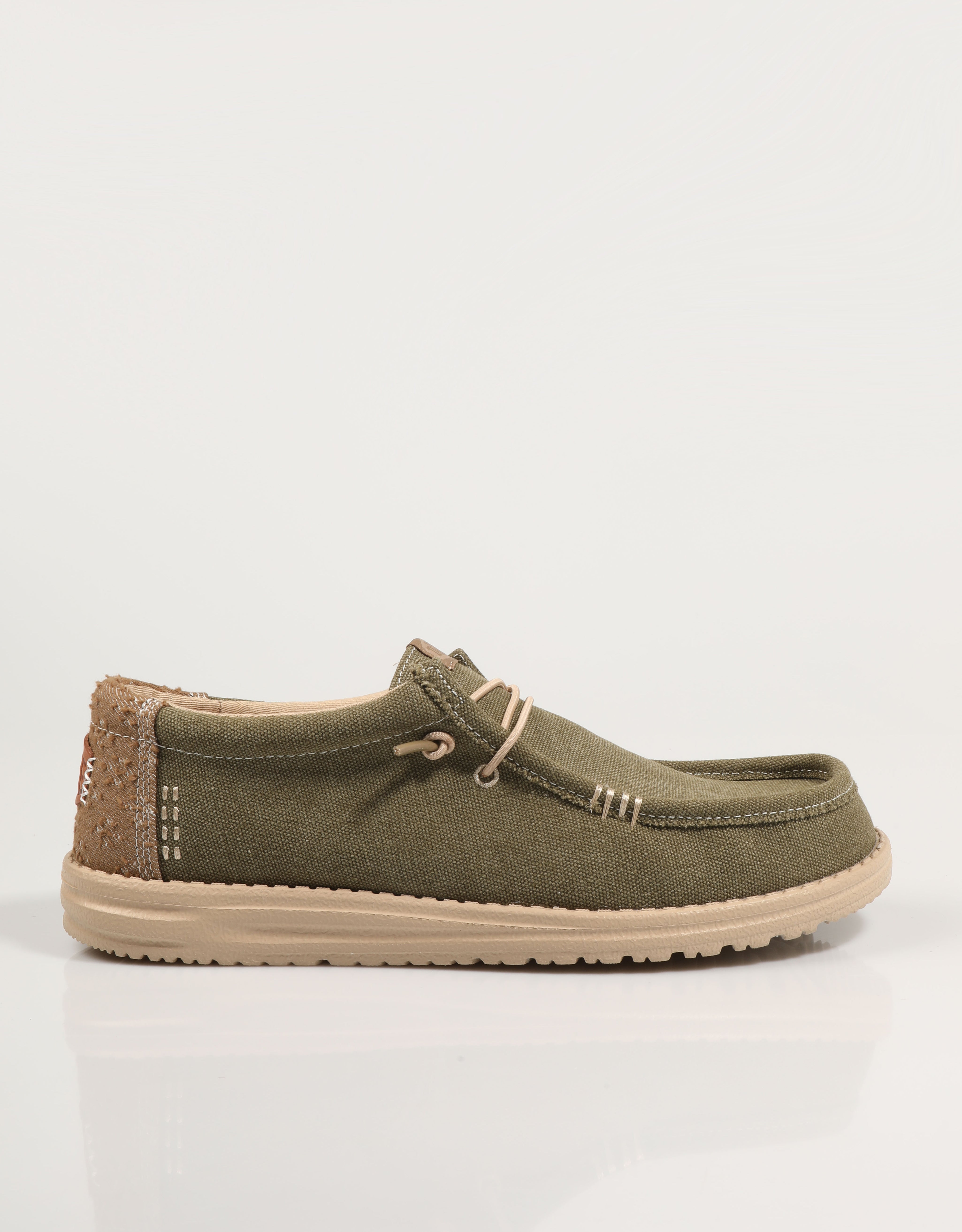 Zapatos Sport Dude Wally Worwear en Color Kaki
