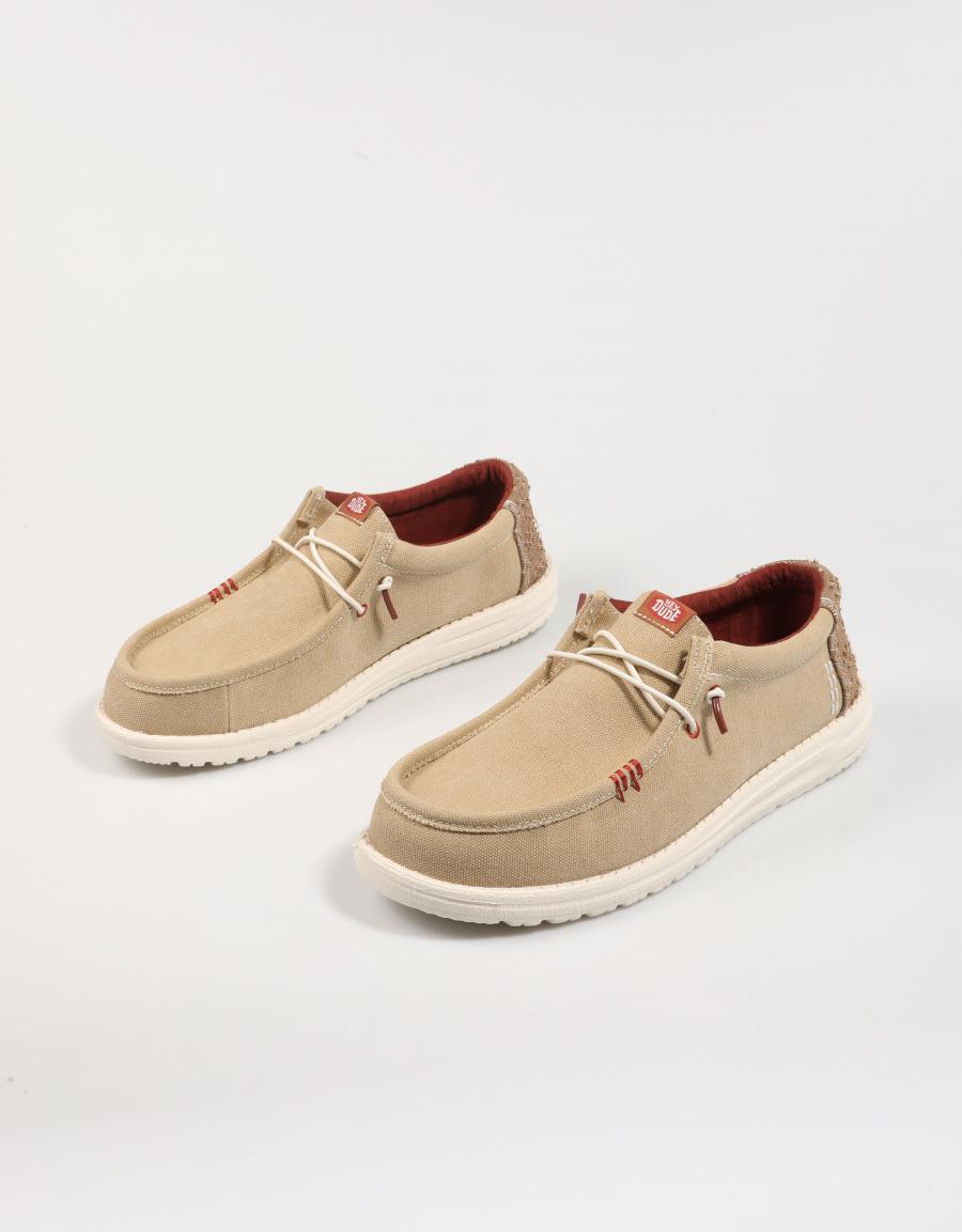 Zapatos Sport Dude Wally Worwear en Color Beige