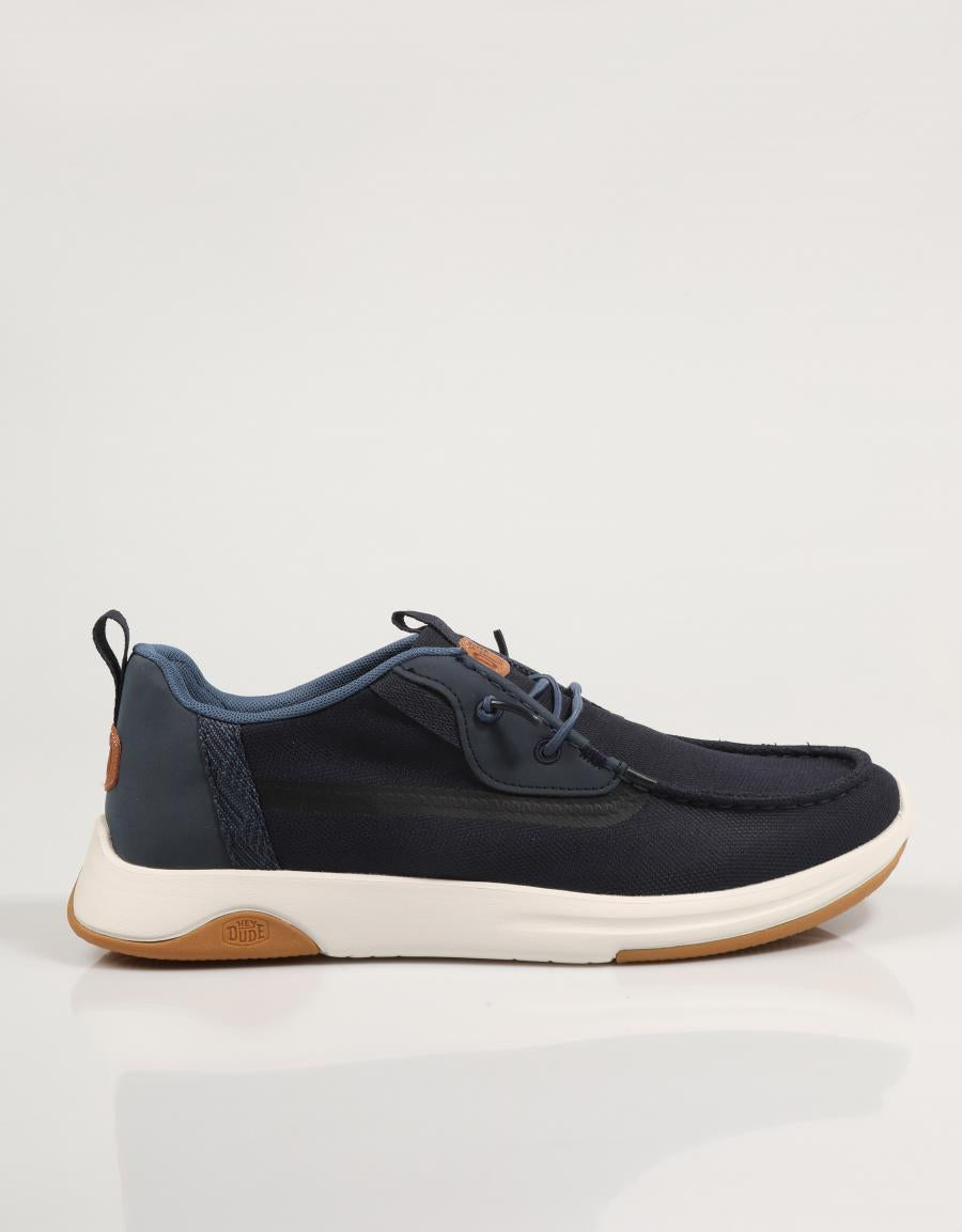 Dude Wally Drift Sneaker in Navy Blue