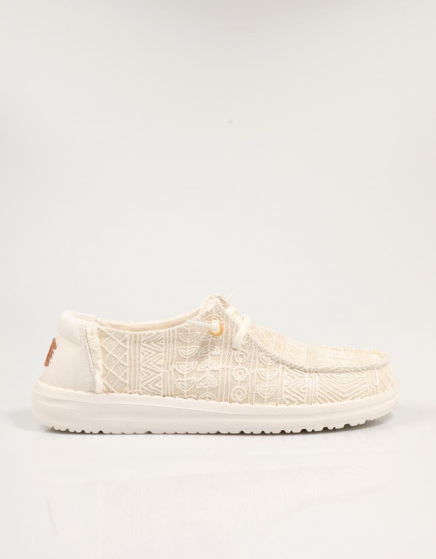 Zapatos Sport Dude Wendy Alcrochet Lace en Color Beige